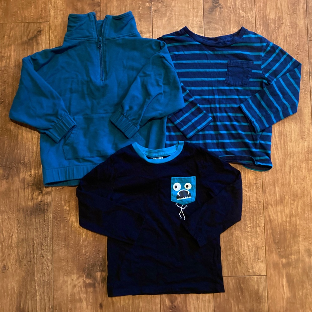 Lot of (3) Pieces- 3T Boys Long Sleeve, Toddler Long Sleeve Shirts, Kids Shirts